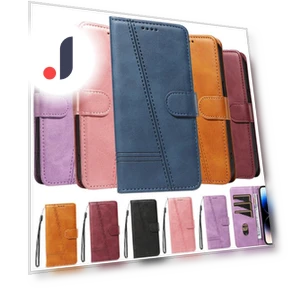Leather Case with Embossing — Flip Cases, JOCAJE