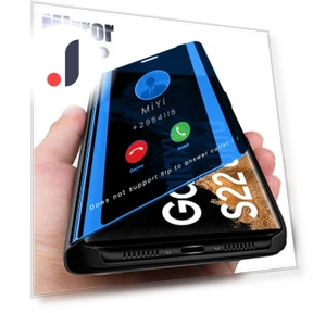 Magnetic Book Stand Smart Mirror PU Leather Flip Cover — Protective Covers, Popular Phone Cases