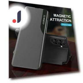 Magnetic Leather Smart View Case — Phone Accessories, LUJING-Treasure Bag