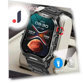Military Smartwatch with LED Flashlight — Smartwatches, SACOSDING