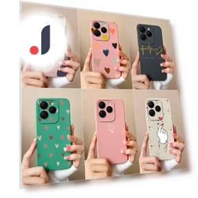 Pretty Love Heart Pattern Matte Silicone Soft Protective Screen Bumper Phone Case — Bumpers, New Style Case