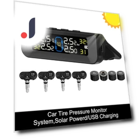 Real-Time TPMS Monitor with Solar/USB Power — TPMS Sensor Replacements, FORAUTO