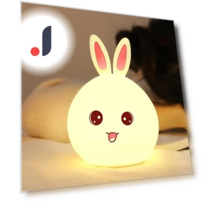 Silicone Night Light with Big Rabbit Face — Night Lights, ROYAL HANDICRAFT