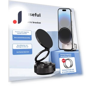 360° Rotating Magnetic Car Phone Holder — Dashboard Installation Kits, JOHO
