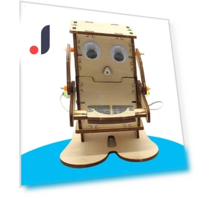 DIY Wooden Coin-Eating Robot — Construction Kits, Luminaire Lighting Mall