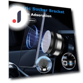 Magnetic Car Phone Holder with Vacuum Suction — Dashboard Installation Kits, Auto Accessories Home