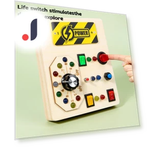 Montessori Busy Board with LED Switches — Educational, Binchi Fitness