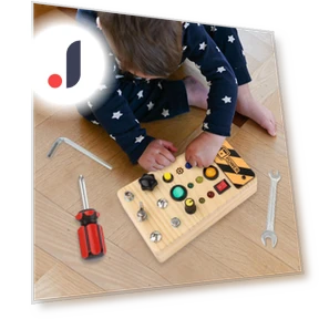 Montessori Wooden Busy Board — Infant & Early Childhood Playthings, Topmartbuy