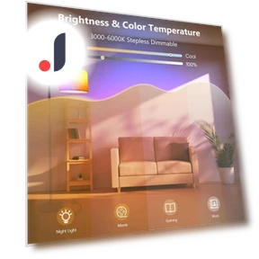 Smart Floor Lamp WiFi LED Modern RGB Adjustable — Standing Lights, Build My Home