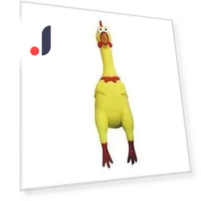 Smart Rubber Chicken Toy — Executive Desk, Zoeneed