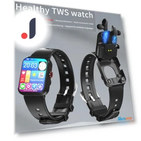 Smart Watch with Bluetooth Headphones — Smartwatches, Tiktop2