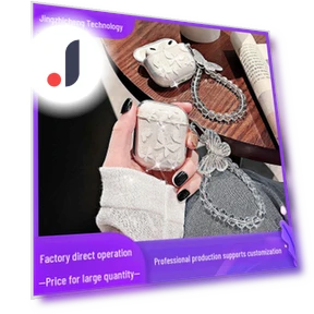Transparent Glitter Case with Butterfly Chain — Cases, Smarter than future
