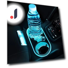 Universal Smart LED Neon Car Cup Holder with USB Charging — Car Cup Holders, LSB01