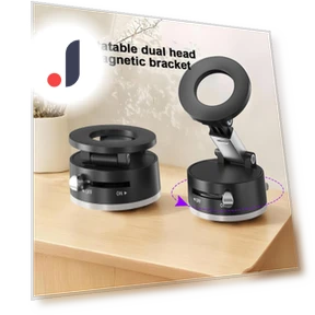 360° Rotating Magnetic Phone Holder with Vacuum Suction — Dashboard Installation Kits, Meiteai-All