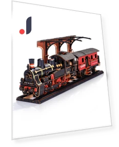 3D Wooden Puzzle Train — Educational, Robotime