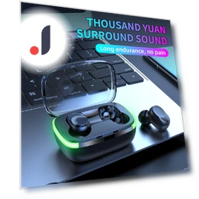 Bluetooth Headphones with LED Display — In-Ear Headphones, HOME-Auto-001