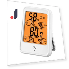 Digital Thermometer-Hygrometer with Touch Screen — Home Climate Control, Dream Garage