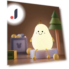 LED Silicone Night Light in Pear Shape — Night Lights, DC-HOME Textile