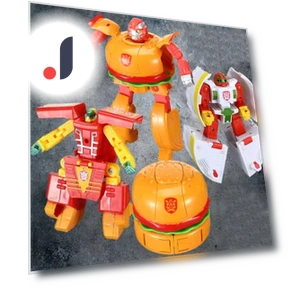 Robot Transformer in the Form of French Fries Hamburger — Pretend Play, Fengheyours
