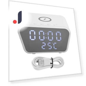 Smart Digital Alarm Clock with Wireless Charger — Alarm, Honor Electronics