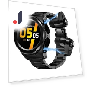 Smart Watch with Bluetooth Earbuds — Wearable Accessories, Rainbuvvy