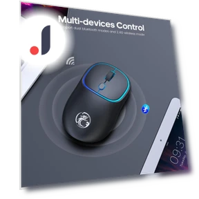 Bluetooth RGB Rechargeable Ergonomic Silent Optical Mouse — Mouse Pads, Uav parts center