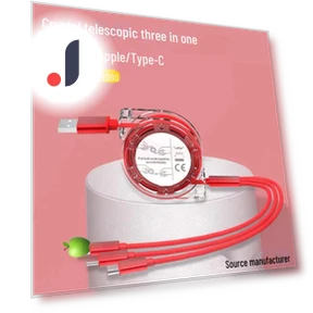 Crystal One-to-Three Retractable Fast Charging Cable — Chargers, AI Supermarket