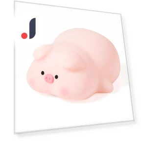 Cute Silicone LED Pig Night Light — Night Lights, TOP-MALL-001