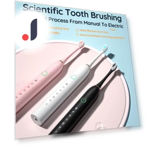 Electric Toothbrush with 4 Brush Heads — Electric Toothbrush Heads, Aatshovb