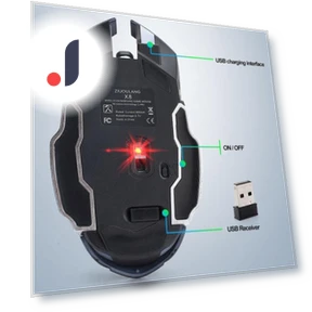 Ergonomic Rechargeable Breathable Lamp, Silent Wireless Gaming Mechanical Mouse — Mouse Pads, Uav parts center