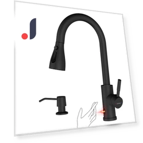 Luxury Matte Black Kitchen Faucet with Automatic Sensor — Smart-Touch Kitchen Faucets, AniWorld
