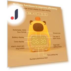 Rechargeable Kids Alarm Clock with Night Light — Alarms & Clocks, Xibei
