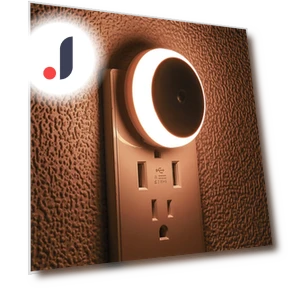 Round Night Light with Plug-in Night Sensor — Night Lights, TOP-MALL-001