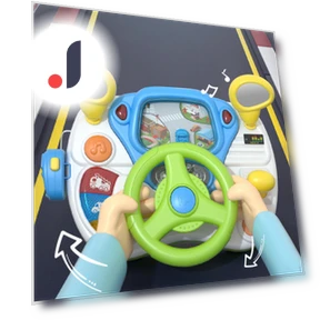Steering Wheel Toy Simulator with Music and Touch Lighting — Toy Vehicles, baby and kids
