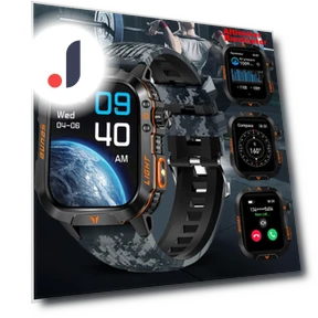 Tactical Sports Smartwatch with LED Flashlight — Wearable Accessories, QTLLBT