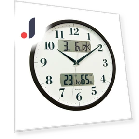 Wall Clock with Temperature and Humidity Display — Clocks, Formia