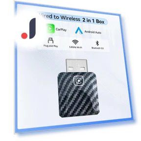Wireless USB Adapter Carplay for iOS Android 2 in 1 Bluetooth 5.0 Auto Smart Box — Stereo Receivers, A Auto Parts Mall