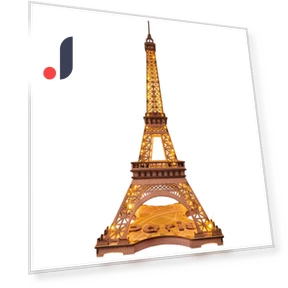 3D Wooden Puzzle Eiffel Tower with LED Lighting — Puzzles, AniWorld