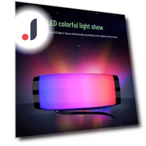 Bluetooth Speaker with LED Lighting — Portable Audio, AI Supermarket