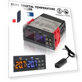 Dual Digital Temperature and Humidity Controller — Home Climate Control, HOME-Auto-001