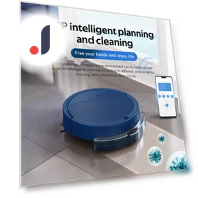 Intelligent Sweeping Robot with Water Tank App — Smart Cleaning Robots, Flower Dance