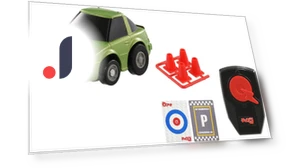 Mazda with ChoroQ coin smart Q controller — Interactive Figures & Robots, hurry hausen