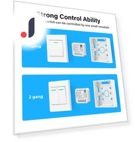 Mini Smart DIY Light Switch Module 2 Gang — Smart Home Modules, Tuya