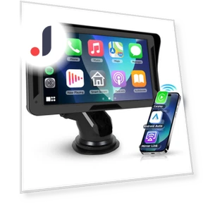 Portable Car Radio with Wireless CarPlay and Android Auto — Stereo Receivers, Hodozzy