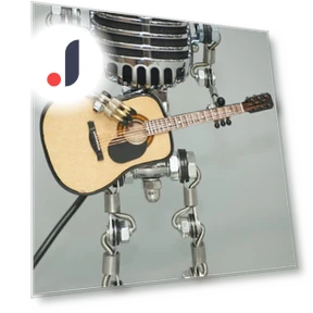Robot Lamp Microphone Statue Industrial Desk Lamp — Desk & Table Lighting