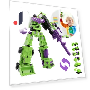 Six-in-One Engineering Machine Transformer Toy — Construction Kits, Blouse