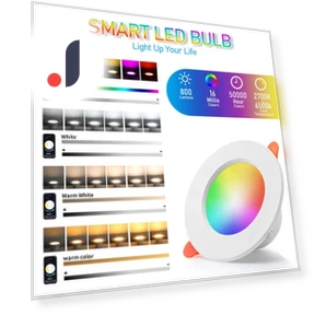 Smart Downlight LED Ceiling Light — Overhead Lighting, Rainbow Rain