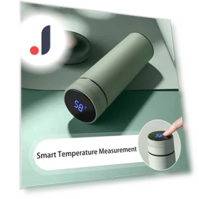 Smart Temperature Display Thermos Mug — Beverage Warmers, HOME-Auto-001