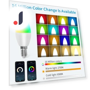 WiFi Smart LED E14 Bulb RGB — LED, Rainbow Rain