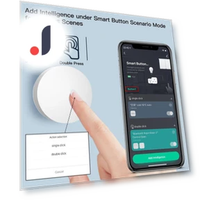 Wireless 2-Scene Button Controller — Smart Home Hubs & Controllers, HOME-Auto-001